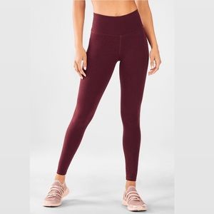 Fabletics High Waisted Heathered Leggings, 7/8 Length